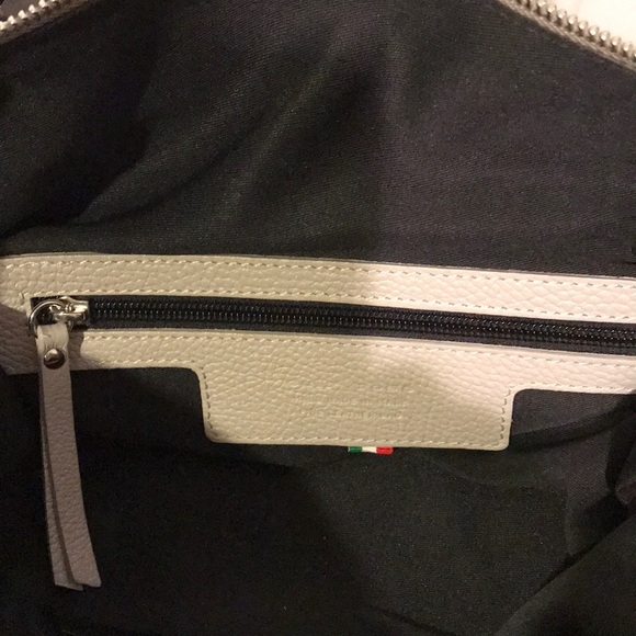 Cuir Rose large Grey and black leather bag - Picture 5 of 8